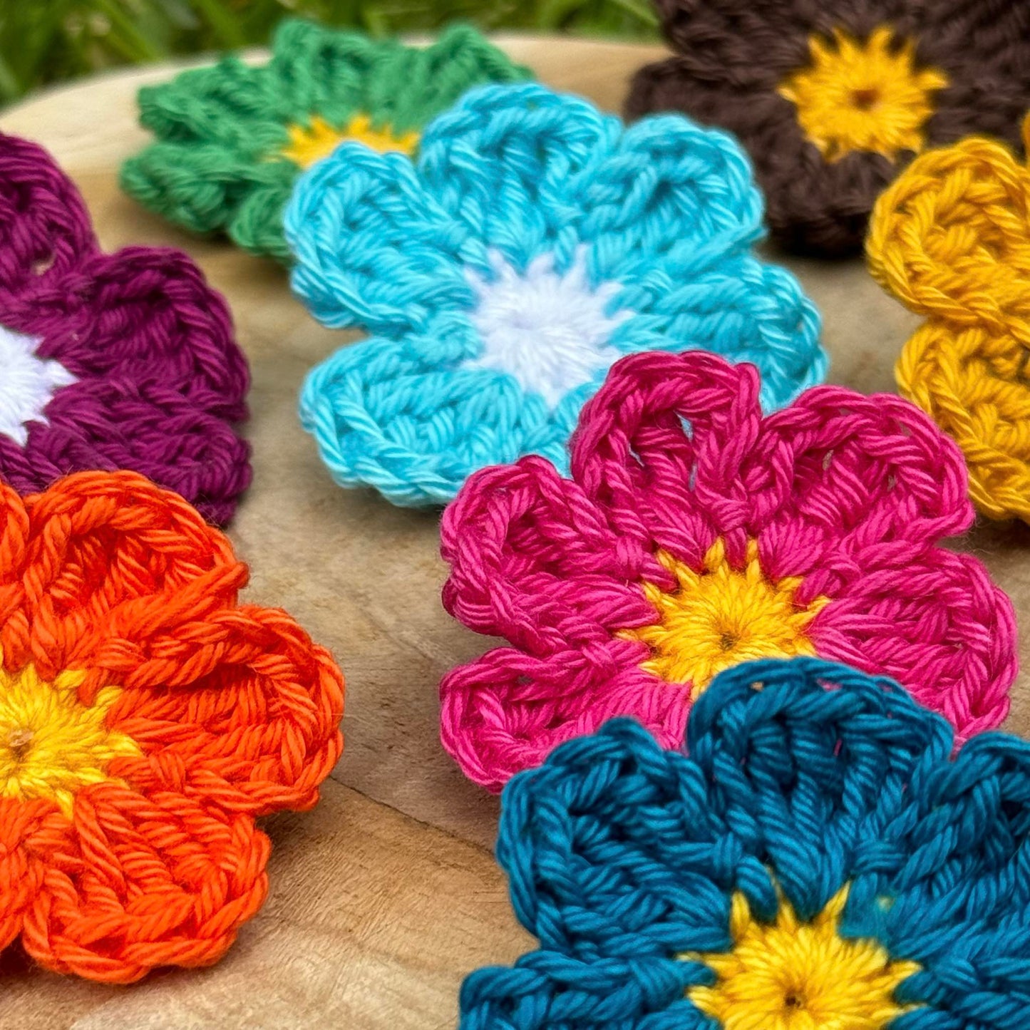 Broche Fleur au crochet - Coloris au choix