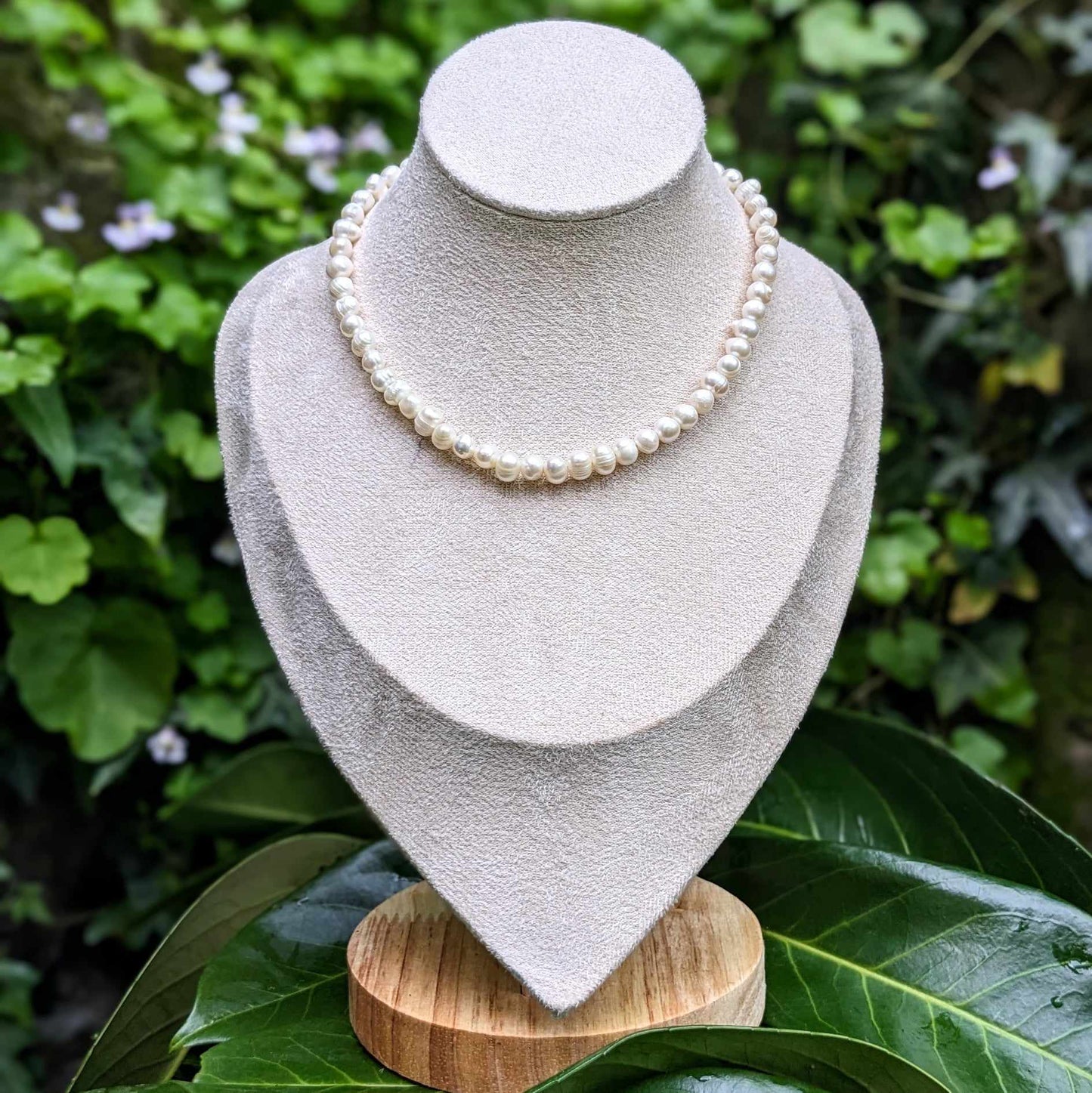 Collier en perles d'eau douce - CELESTE