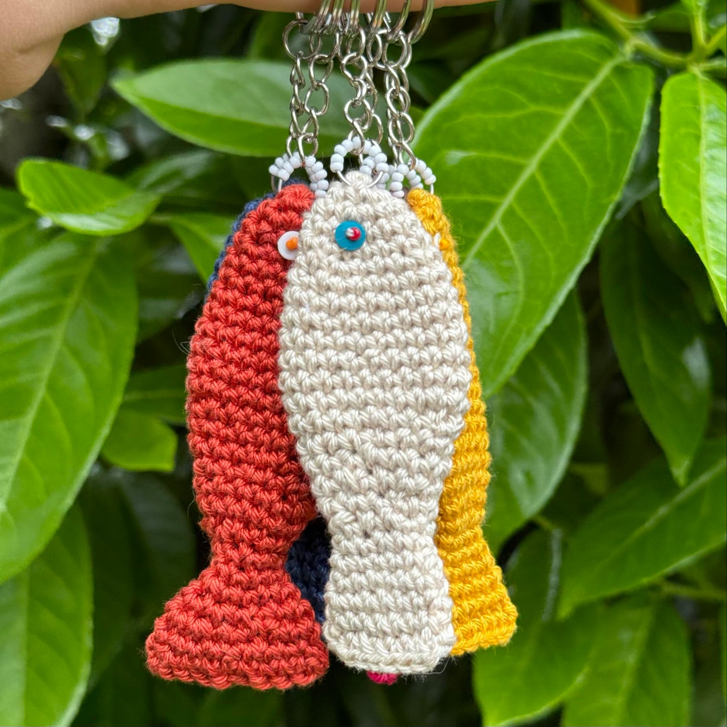 Anneau de sac, Porte-clé poisson - Coloris au choix
