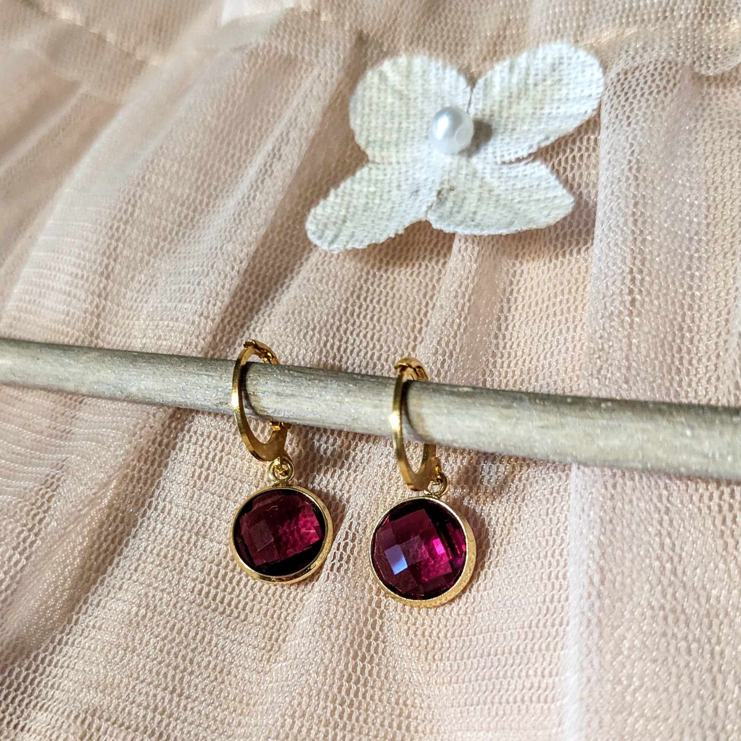Boucles d'Oreilles en verre SÉRAPHINE