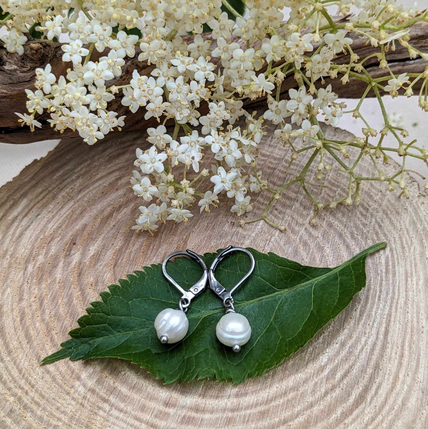 Boucles d'oreilles perles d'eau douce - CÉLESTE