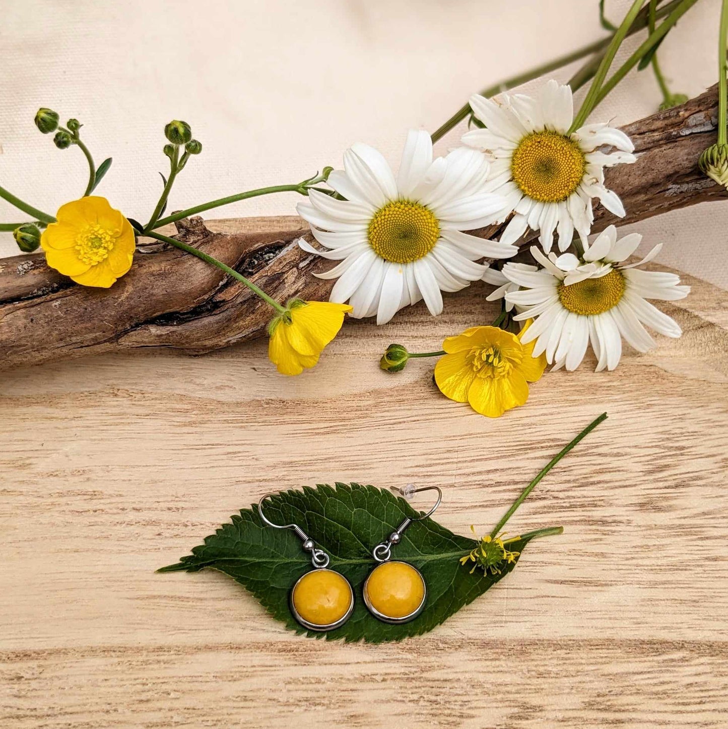 Boucles d'Oreilles MARGUERITE - Perles naturelles aux choix