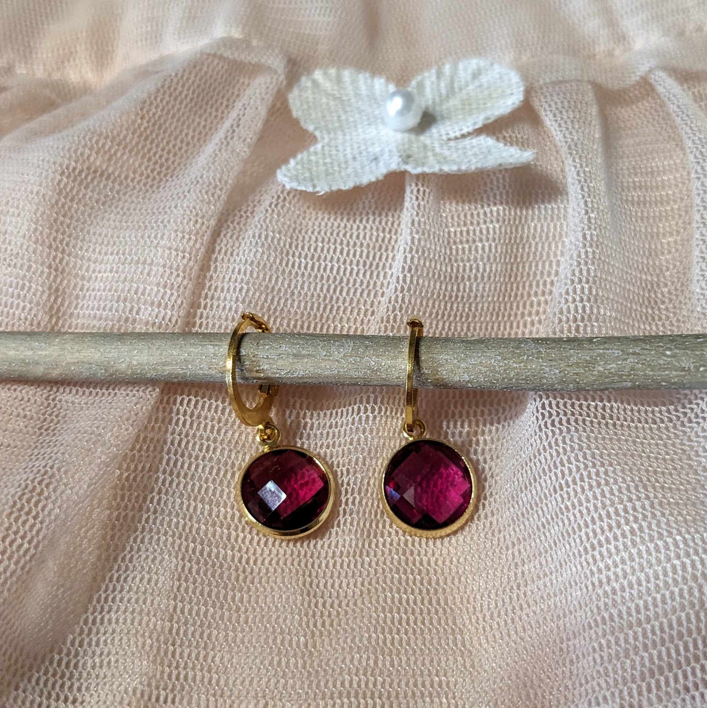 Boucles d'Oreilles en verre SÉRAPHINE