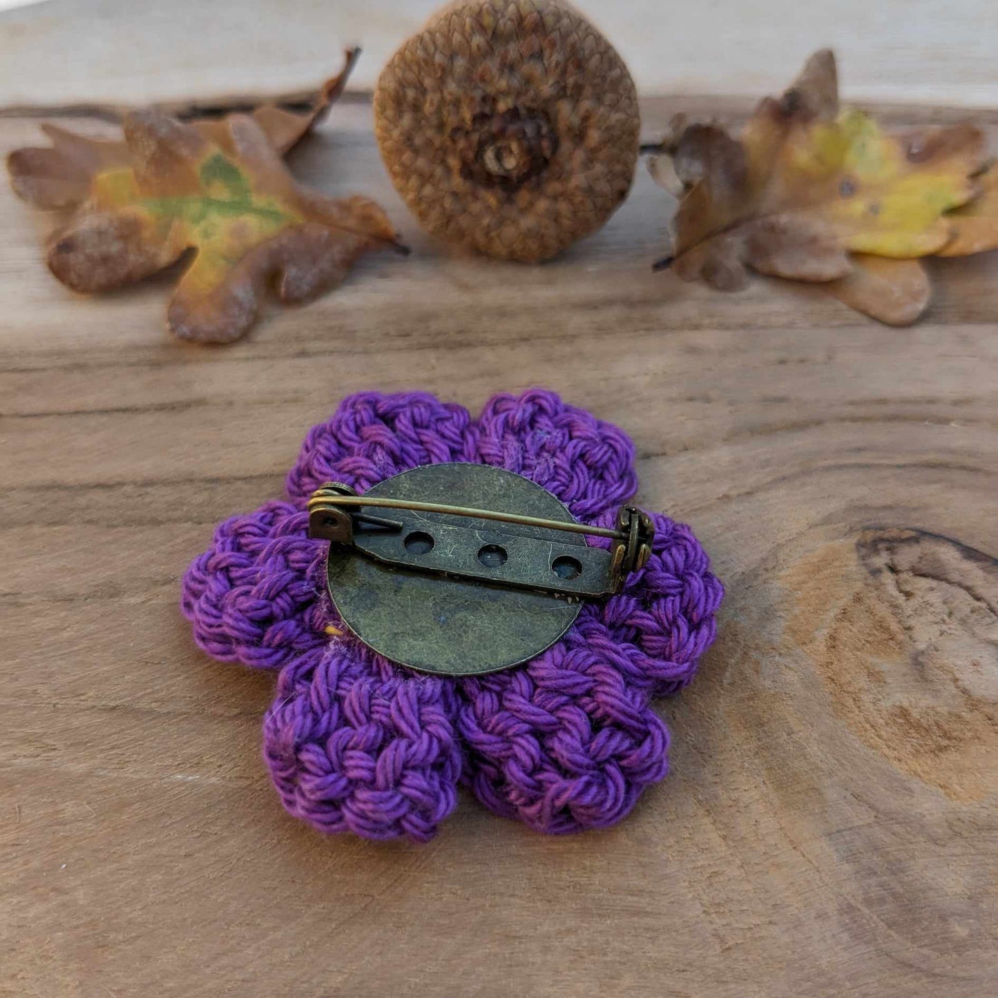 Broche Fleur au crochet - Coloris au choix