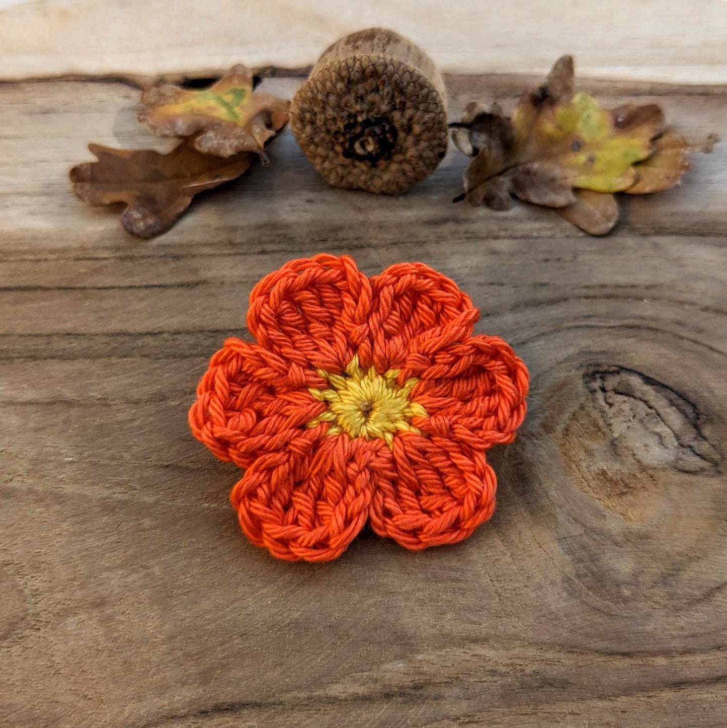 Broche Fleur au crochet - Coloris au choix
