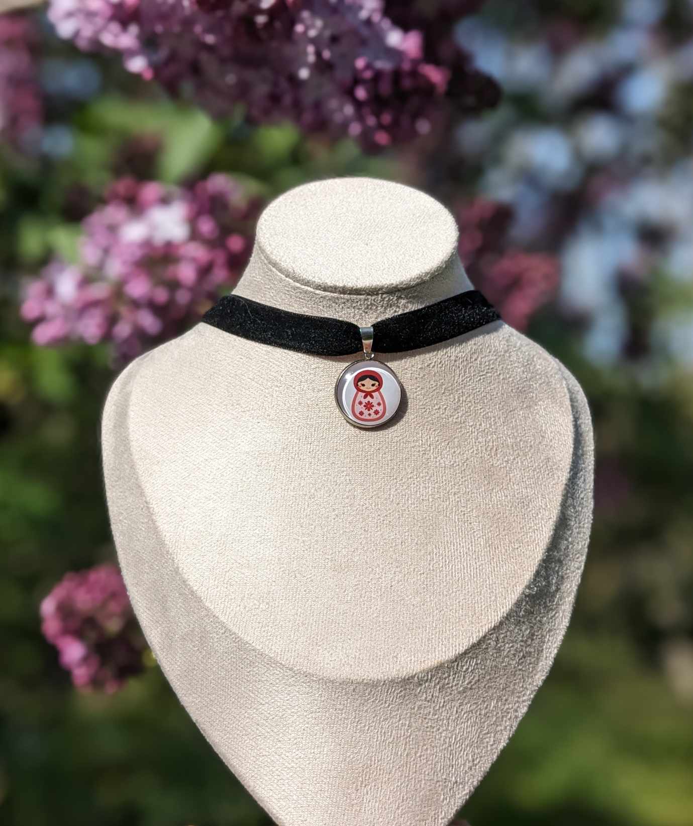 Collier Ras de cou velours - Modèle au choix