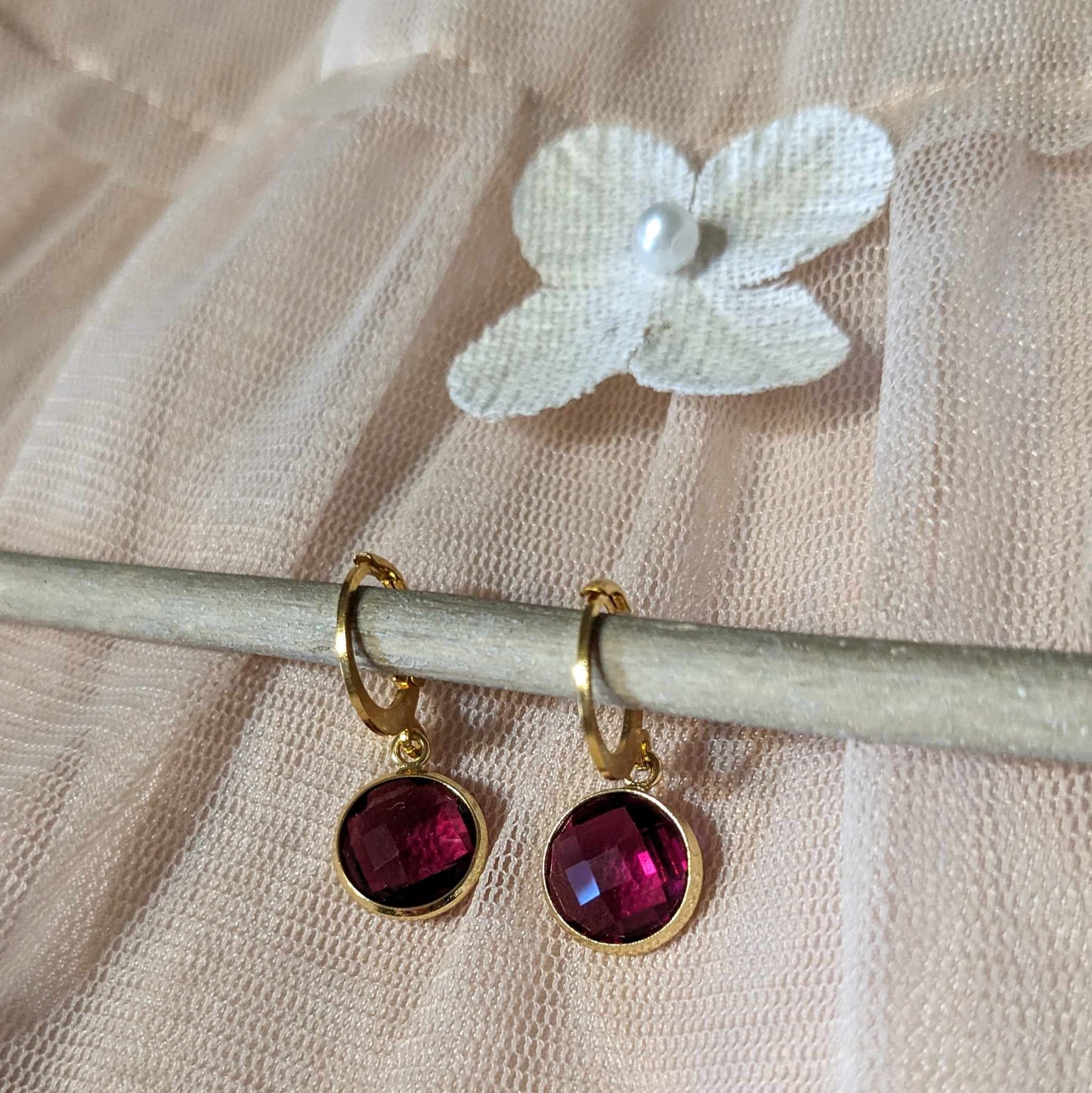 Boucles d'Oreilles en verre SÉRAPHINE