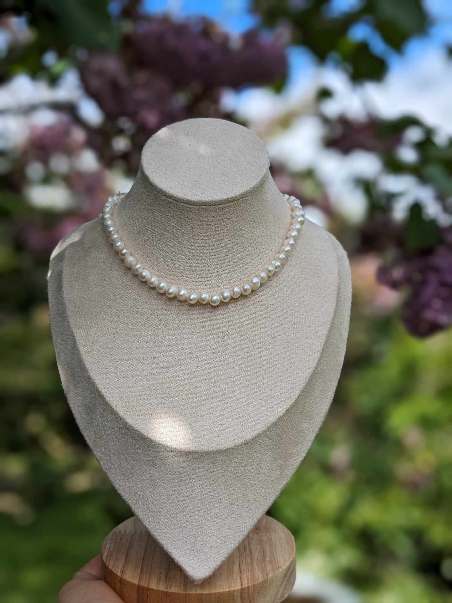 Collier en perles d'eau douce - CELESTE