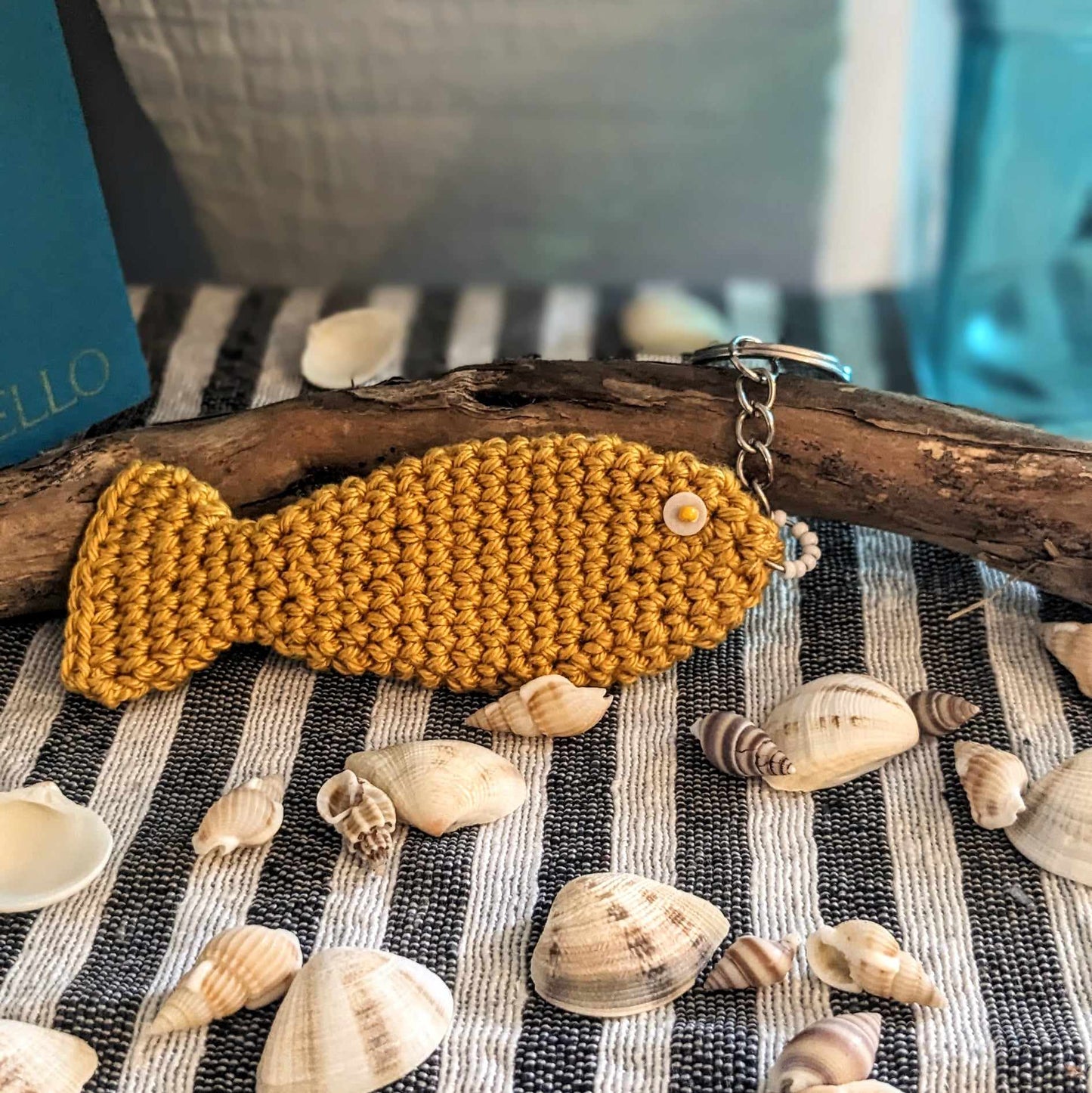 Anneau de sac, Porte-clé poisson - Coloris au choix