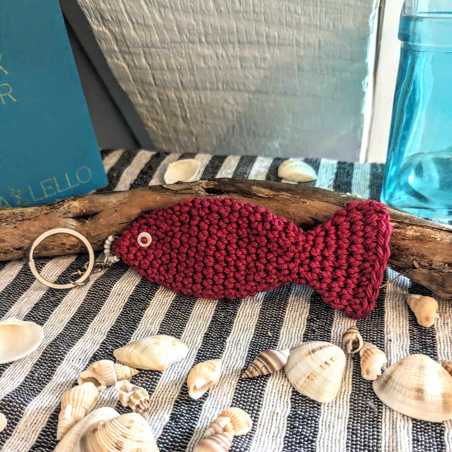 Anneau de sac, Porte-clé poisson - Coloris au choix