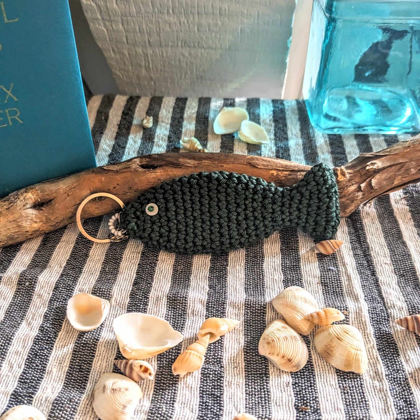 Anneau de sac, Porte-clé poisson - Coloris au choix