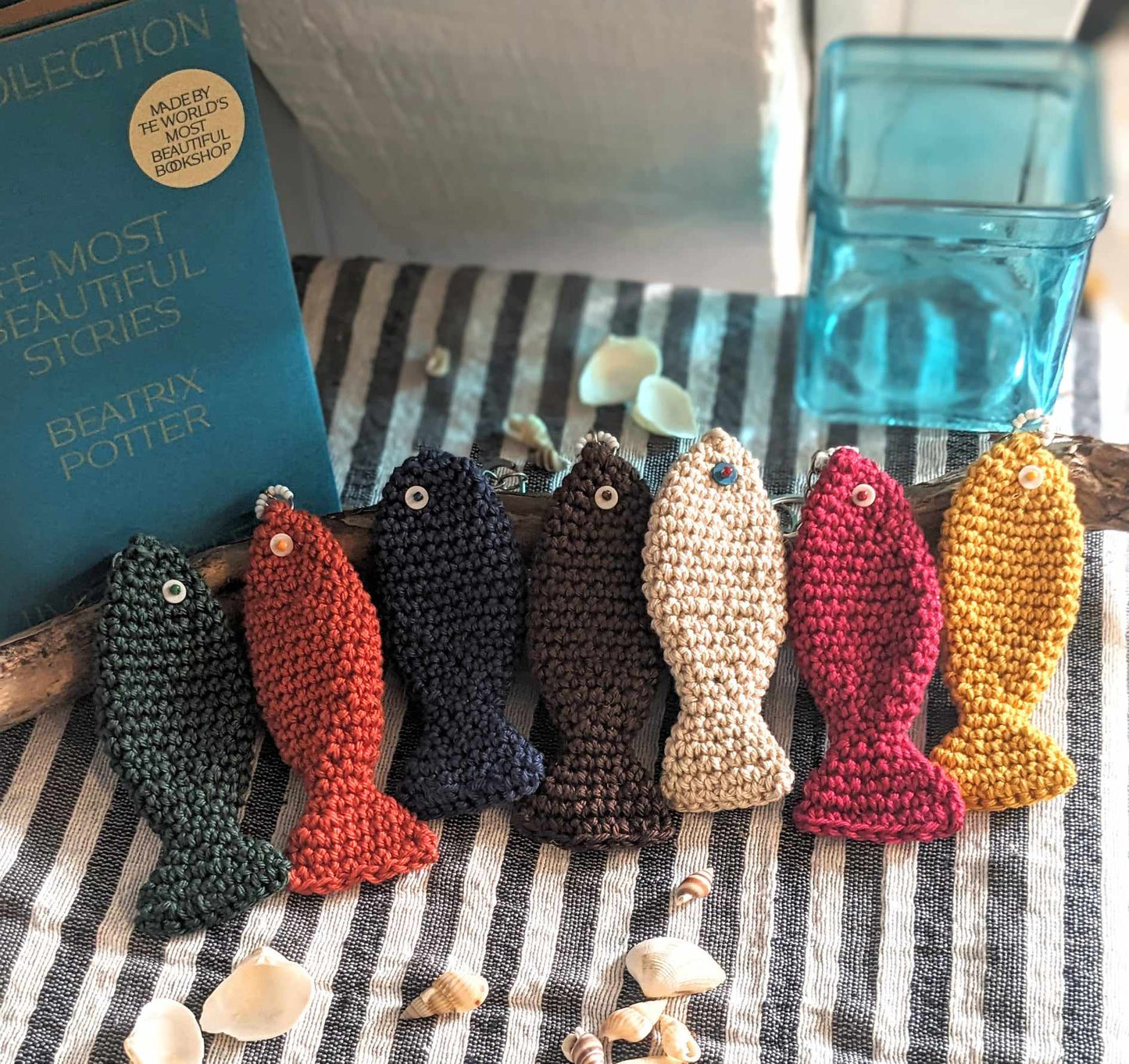 Anneau de sac, Porte-clé poisson - Coloris au choix