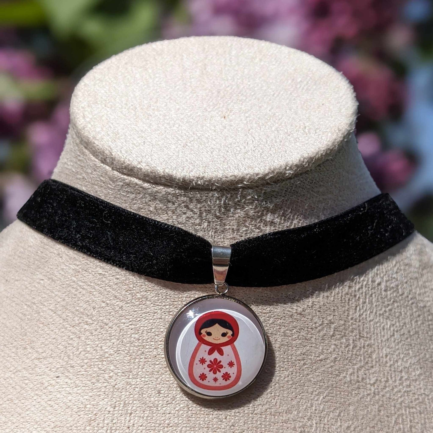 Collier Ras de cou velours - Modèle au choix