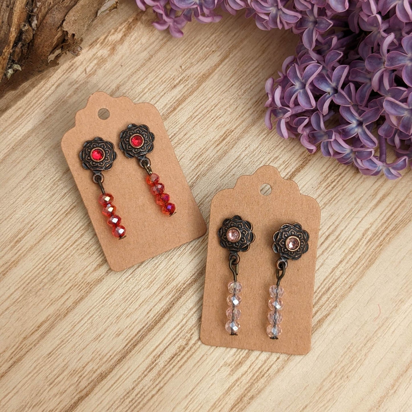 Boucles d'Oreilles LES ÉLÉGANTES. - Deux modèles
