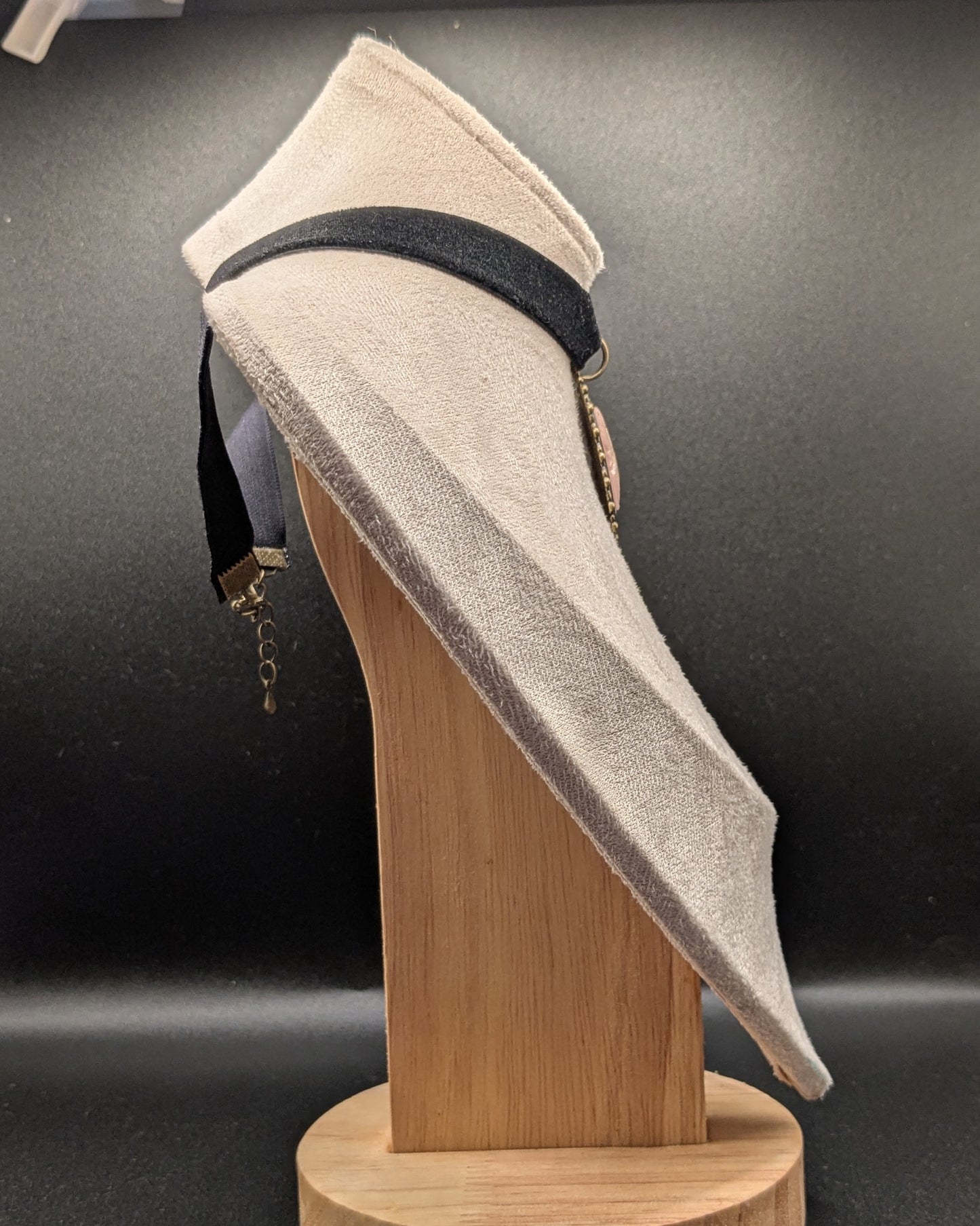 Collier Ras de Cou Velours avec Camée rose ancien