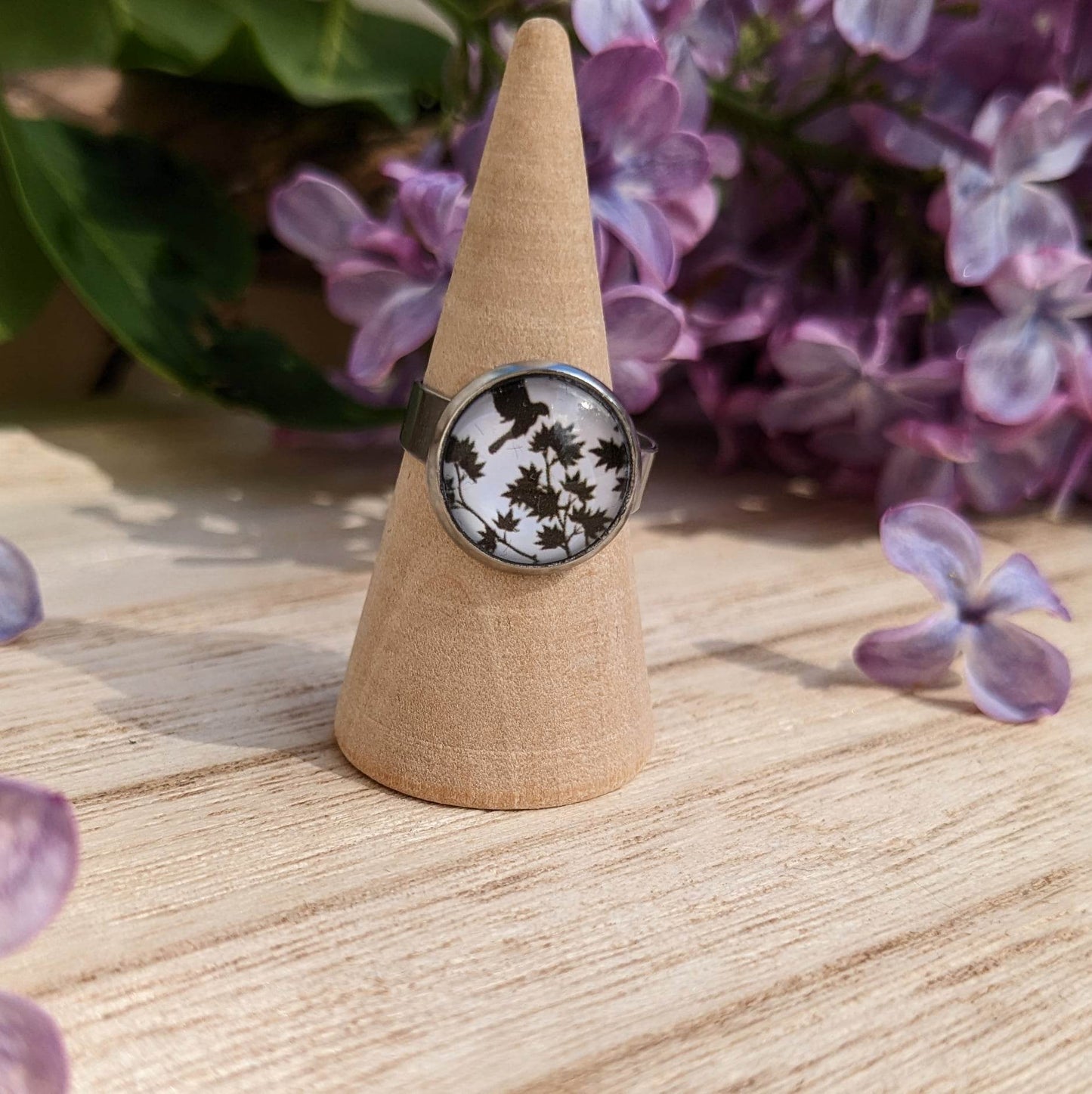 Bague Fantaisie Noir et blanc - Motif au choix