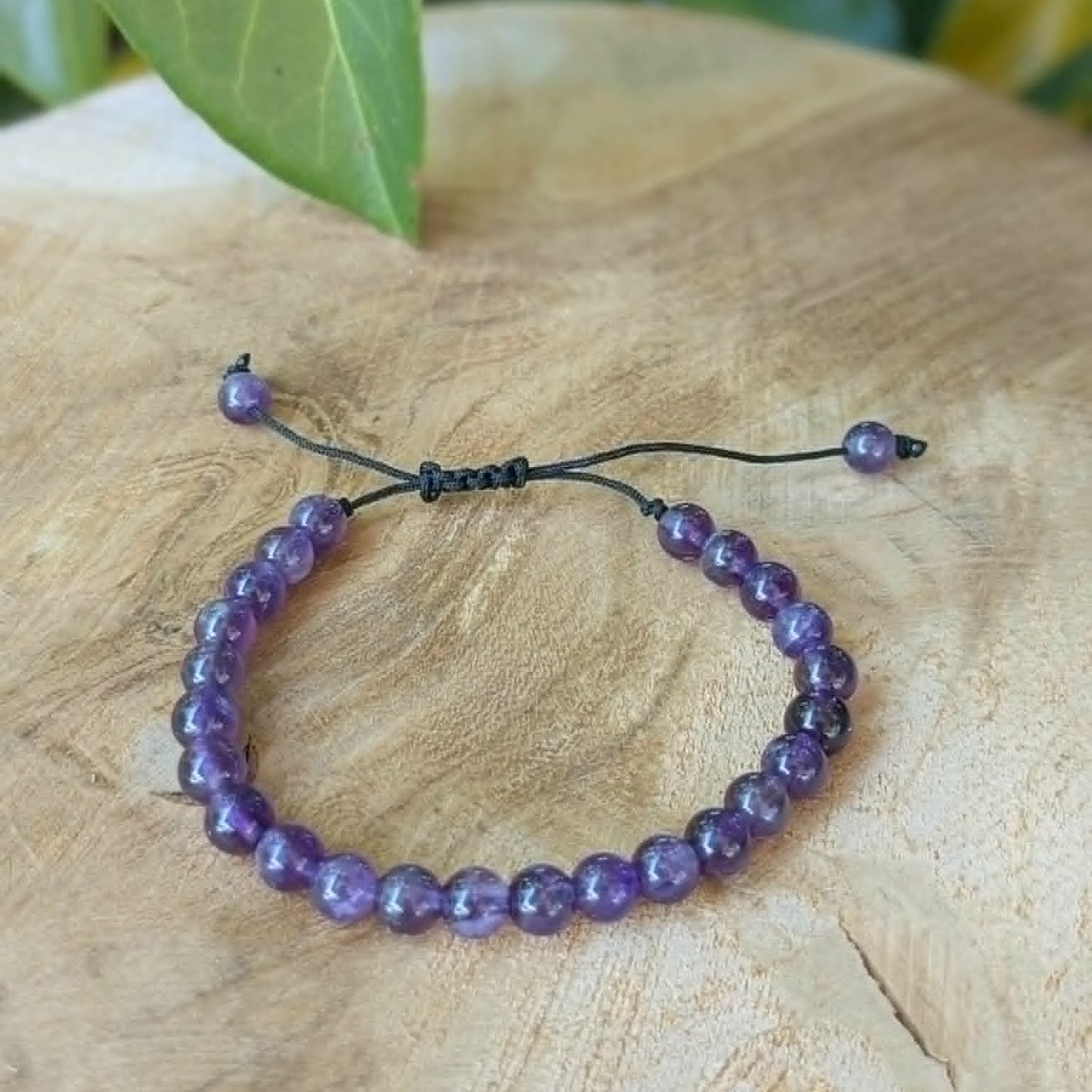 Bracelet en pierre naturelle de   Améthyste 6 mm