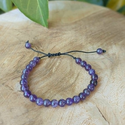 Bracelet en pierre naturelle de   Améthyste 6 mm