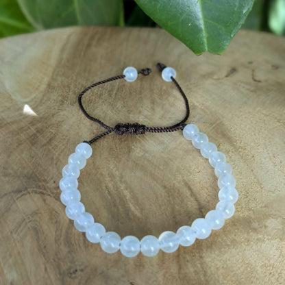Bracelet en pierre naturelle de   Cristal de Roche 6 mm