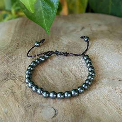 Bracelet en pierre naturelle de   Hématite 6 mm