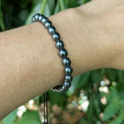 Bracelet en pierre naturelle de   Hématite 6 mm