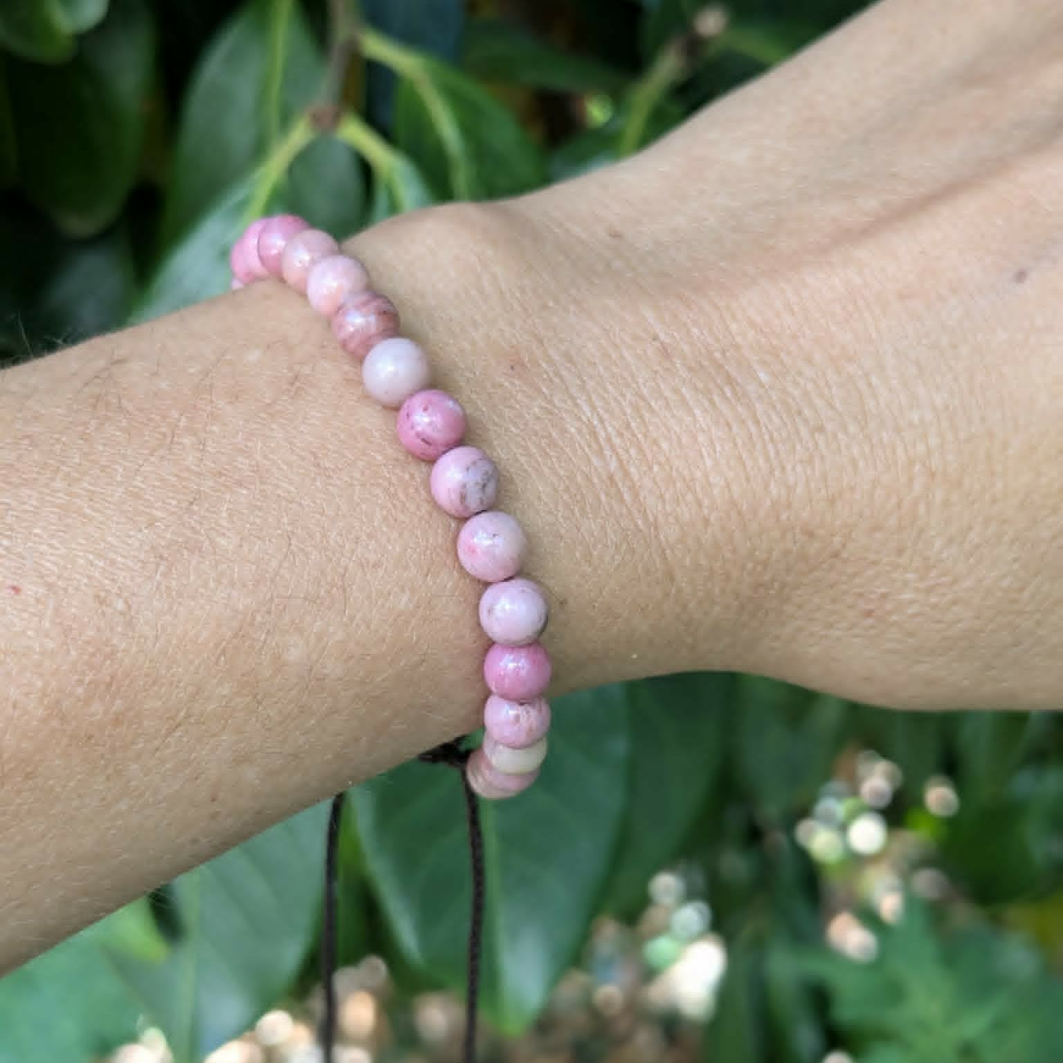 Bracelet en pierre naturelle de   Rhodochrosite 6 mm