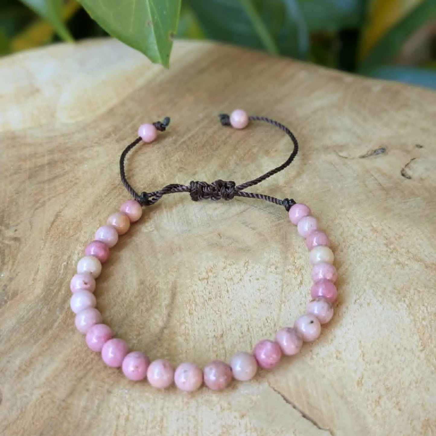 Bracelet en pierre naturelle de  Rhodochrosite 6 mm