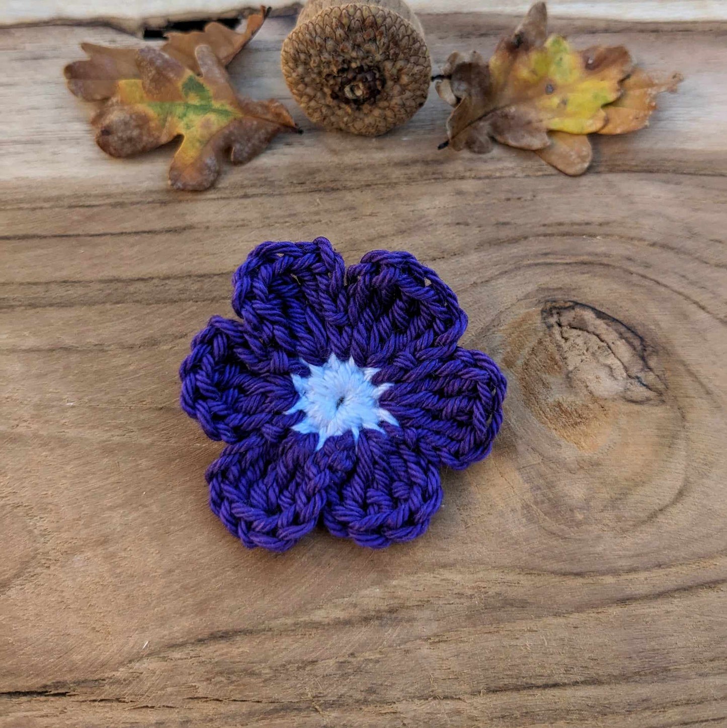 Broche Fleur au crochet - Coloris au choix