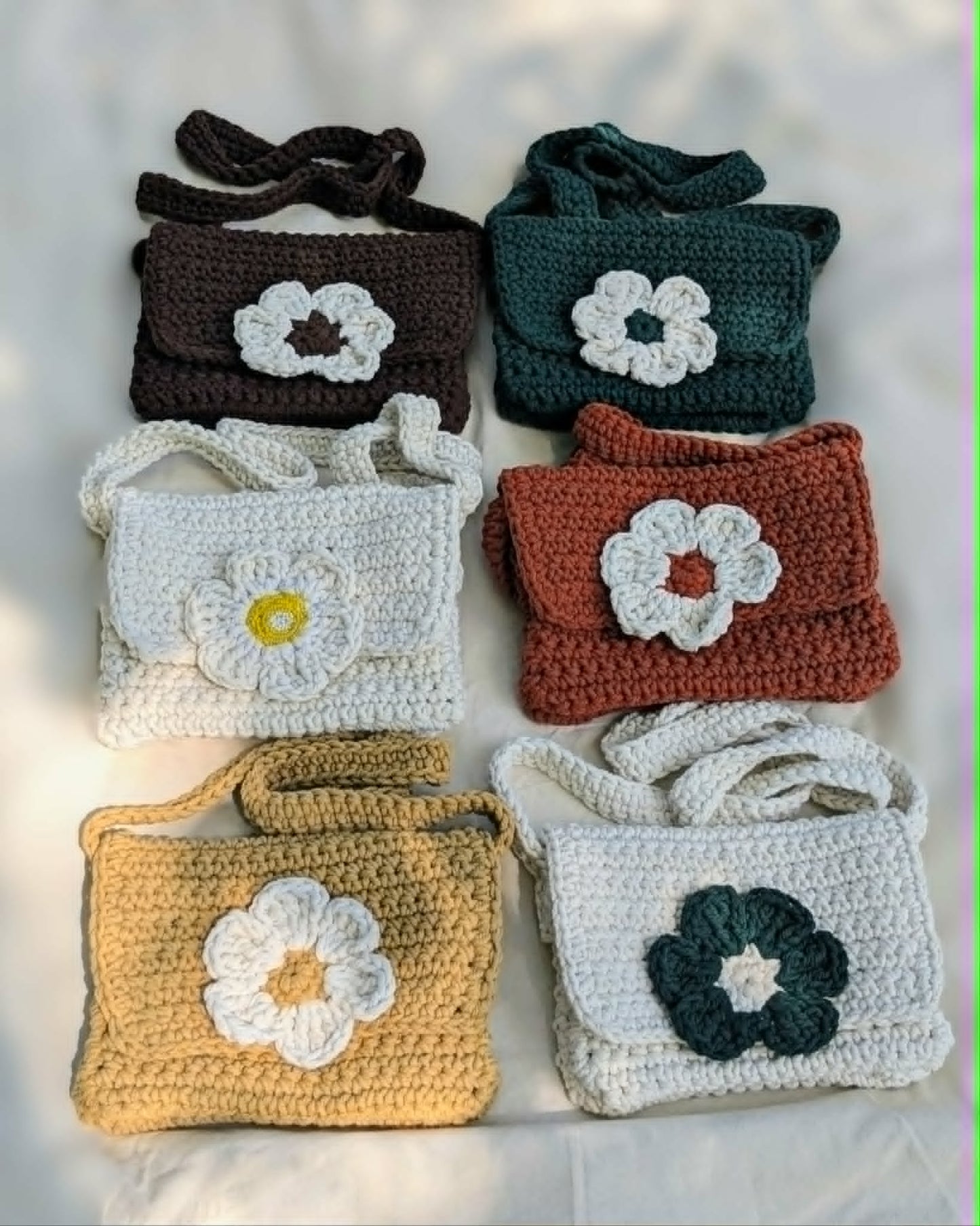 Sac bandoulière crocheté main - Cristabel