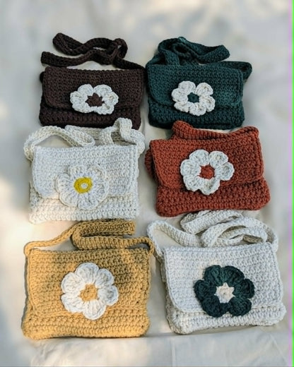 Sac bandoulière crocheté main - Cristabel