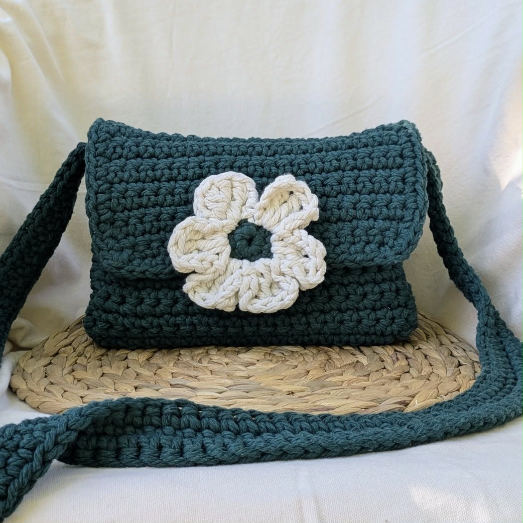 Sac bandoulière crocheté main - Cristabel