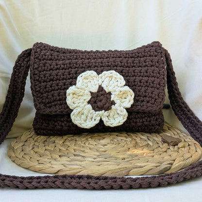Sac bandoulière crocheté main - Cristabel