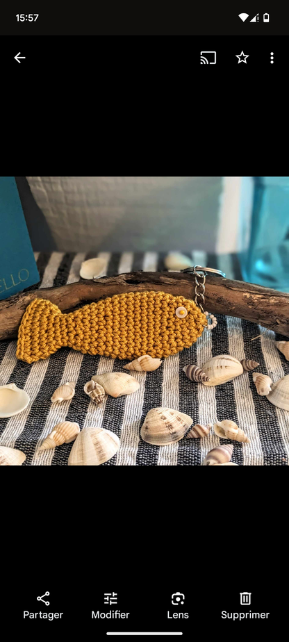 Porte-Clés Poisson - Crocheté à la main