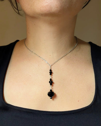 Sautoir Victorien - Rétro. Couleur noire