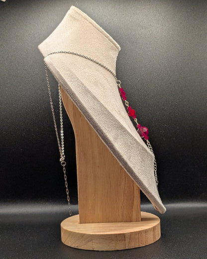 Sautoir Victorien - Rétro. Couleur rouge