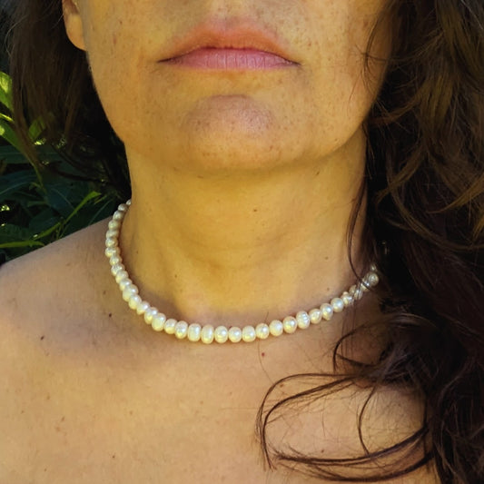 Collier en perles d'eau douce - CELESTE