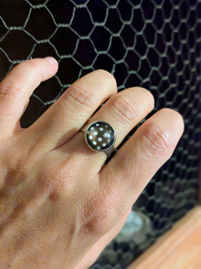 Bague Fantaisie Noir et blanc  - Motif au choix