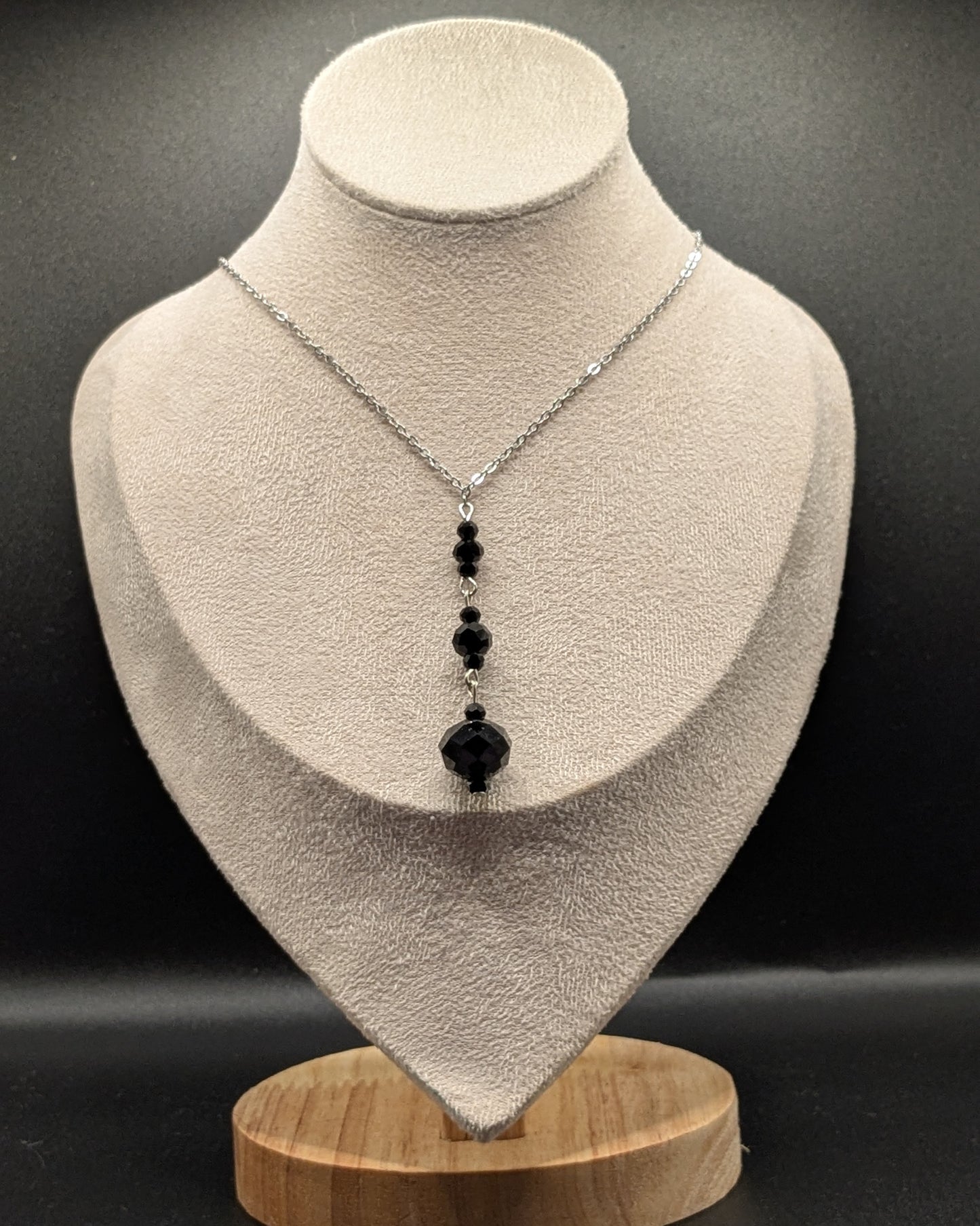 Sautoir Victorien - Rétro. Couleur noire