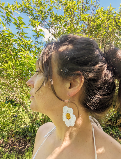 Boucles d'oreilles crochetées                                🩵Les P'tites Sauvages💛                  - Coloris au choix